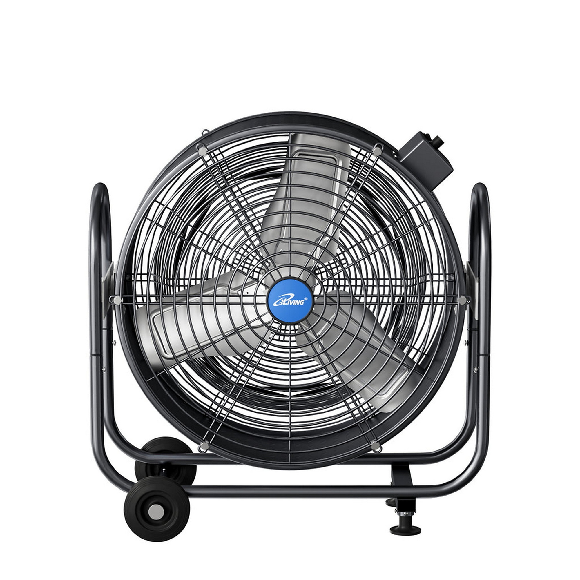 Dr. Infrared Heater iLIVING High Velocity Floor Fan — 24in., 115V, 265W, 10–5800 CFM, Grey, Model# ILG8M24-70EC